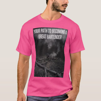 T-shirt votre chemin pour devenir un grand barman