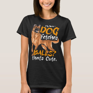 T-shirt Votre chien attrape des balles police chien applic
