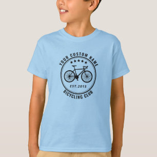 T-shirt Votre club de vélos ou votre emplacement Nom Ligh