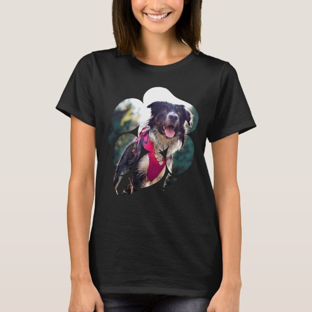 T-shirt Votre empreinte photo de chiot (Devant)