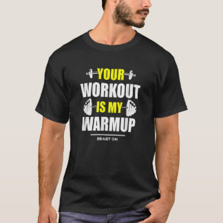 T-shirt Votre entraînement est Warmup Yellow Fitness Bodyb