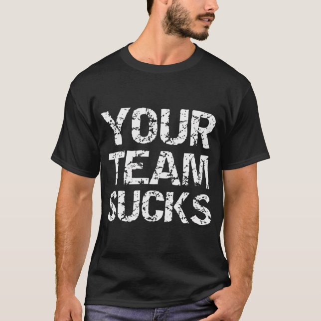 T-shirt Votre Équipe Sucre Funny Sports Football Baseball  (Devant)