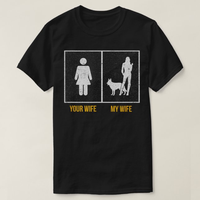 T-shirt Votre Femme Ma Femme Berger Allemand Amoureux des  (Design devant)
