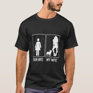 T-shirt Votre Femme Ma Femme French Bulldog Funny Frenchie