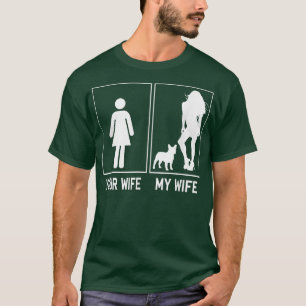 T-shirt Votre Femme Ma Femme French Bulldog Funny Frenchie