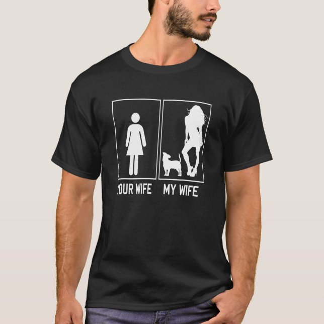 T-shirt Votre Femme Ma Femme Jack Russell Pour Le Mari (Devant)