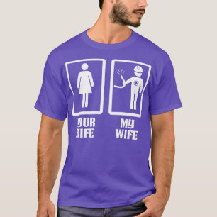 T-shirt Votre Femme Mon Électricien Épouse Fière Électrici