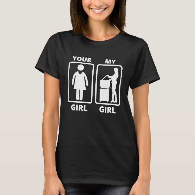 T-shirt Votre fille Ma femme Secrétaire devis Assistant (Devant)