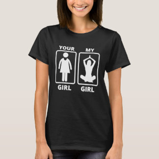 T-shirt Votre fille Ma fille Professeur de Yoga Citation a