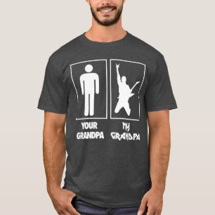 T-shirt Votre Grand-Père Mon Grand-Père Guitare Rock N Rol