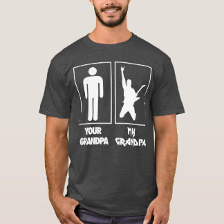 T-shirt Votre Grand-Père Mon Grand-Père Guitare Rock N Rol