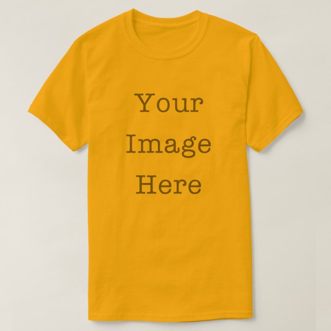 T-shirt Votre image ici personnalisable Or personnalisé (Design devant)