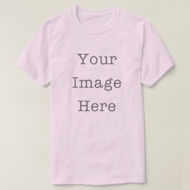T-shirt Votre image ici personnalisable rose personnalisé (Design devant)