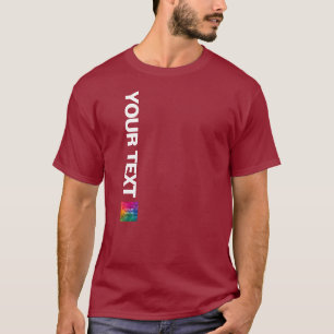 T-shirt Votre Image Photo Ou Logo Maroon Red Modèle Mens