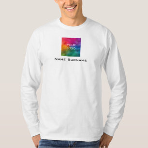 T-shirt Votre logo d'entreprise Double face pour hommes lo