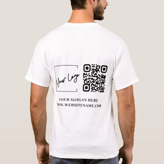 T-shirt Votre logo professionnel Qr Code personnalisé (Dos)