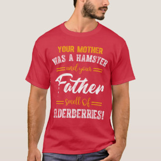 T-shirt Votre mère était un hamster votre père ami d'odeur