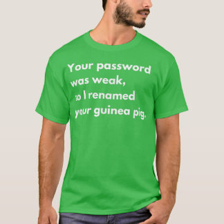 T-shirt Votre mot de passe était faible alors j'ai renommé