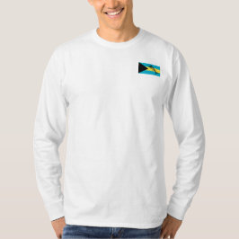 T-shirt Votre nom de bateau avec le drapeau des Bahamas et