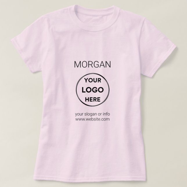 T-shirt Votre nom de logo | Employé du personnel d'entrepr (Design devant)