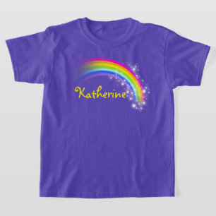 T-shirt Votre nom jusqu'au dessus de violette
