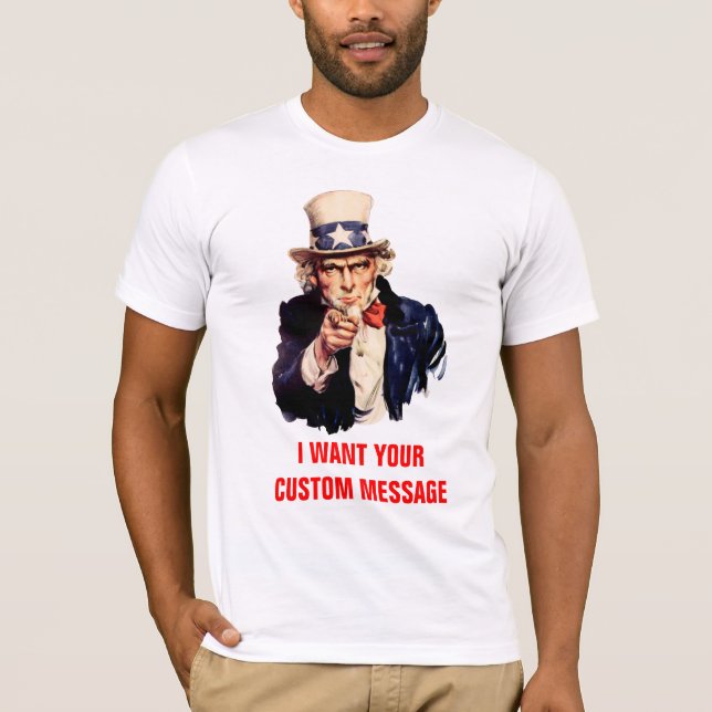 T-shirt Votre Oncle Sam fait sur commande (Devant)