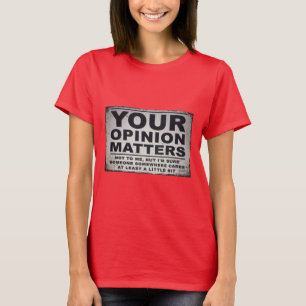 T-shirt Votre opinion compte