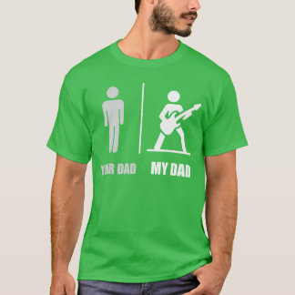 T-shirt Votre Papa Mon Papa Guitare Drôle Rock Music Playe