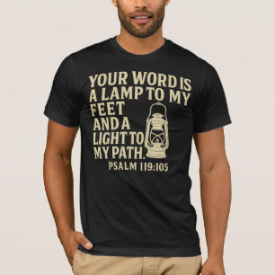 T-shirt Votre Parole est une lampe - Psaume 119:105 Christ