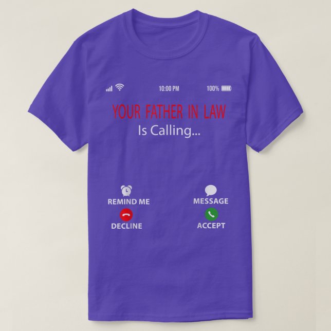 T-shirt Votre Père En Droit Appelle Drôle Le Sain Sarcasti (Design devant)