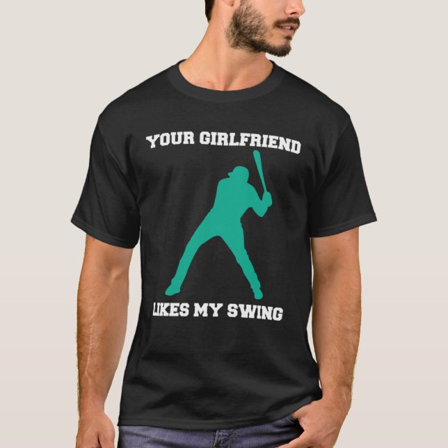 T-shirt Votre Petite Aime Mes Swing Baseball Men 2 (Devant)