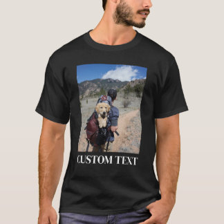 T-shirt Votre photo et texte ici, Photo personnalisée, Per