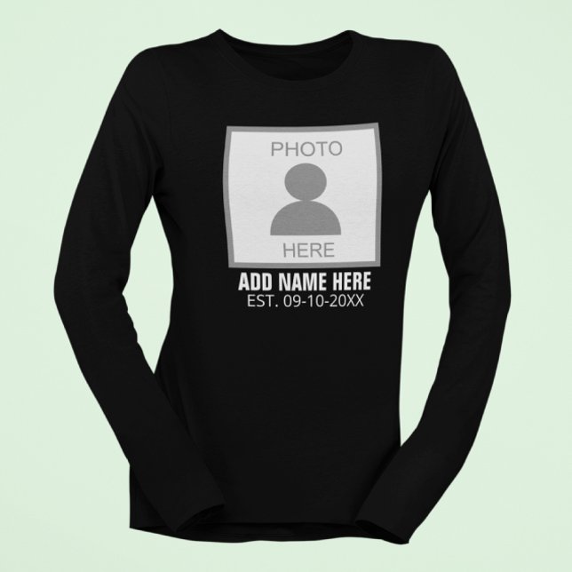 T-shirt Votre photo ici Nom et âge (Créateur téléchargé)