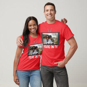 T-shirt VOTRE PHOTO ICI Vous êtes à la télé grand écran