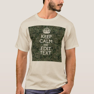 T-shirt Votre propre texte Camo numérique Woodland Gardez