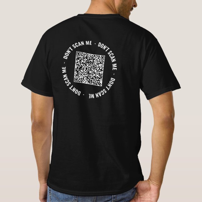 T-shirt Votre QR Code Scan et le texte personnalisé T-Shir (Dos)