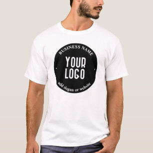 T-shirt Votre texte et logo téléchargé Noir et blanc mod