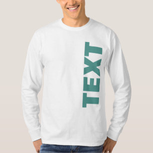 T-shirt Votre Texte Mens Longueur Sleeve Personnalisé Doub