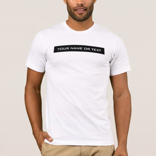 T-shirt Votre texte ou nom Elegant Hommes Modèle moderne (Devant)