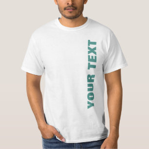 T-shirt Votre Texte Ou Votre Nom Double Côté Mens Valeur M
