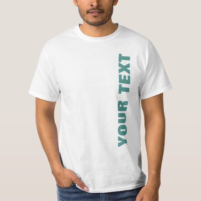 T-shirt Votre Texte Ou Votre Nom Double Côté Mens Valeur M (Devant)