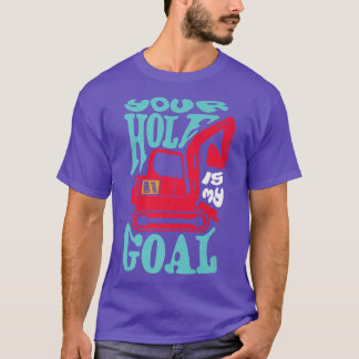 T-shirt Votre trou est mon but Garçons tournant camion Con