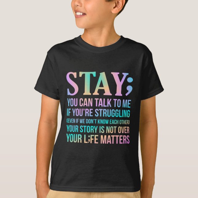 T-shirt Votre vie compte Joyeux soutien à la sensibilisati (Devant)