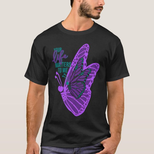 T-shirt Votre vie compte pour moi Prévention du suicide (Devant)