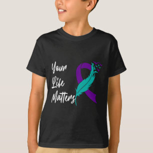 T-shirt Votre vie compte Ruban N Sensibilisation au suicid