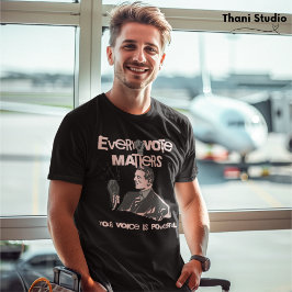 T-shirt Votre vote compte l'élection rose politique imprim