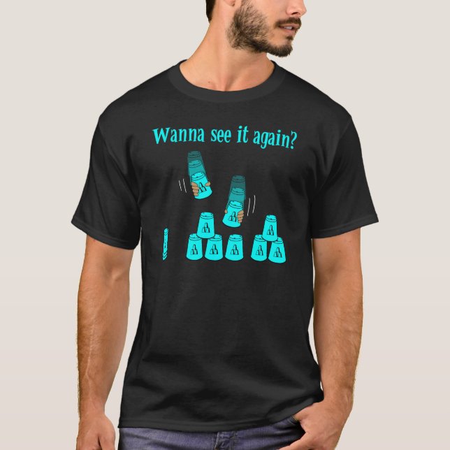 T-shirt Voulez le revoir ? bleu de lt (Devant)