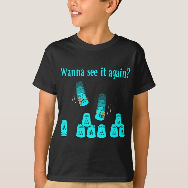 T-shirt Voulez le revoir ? bleu de lt (Devant)