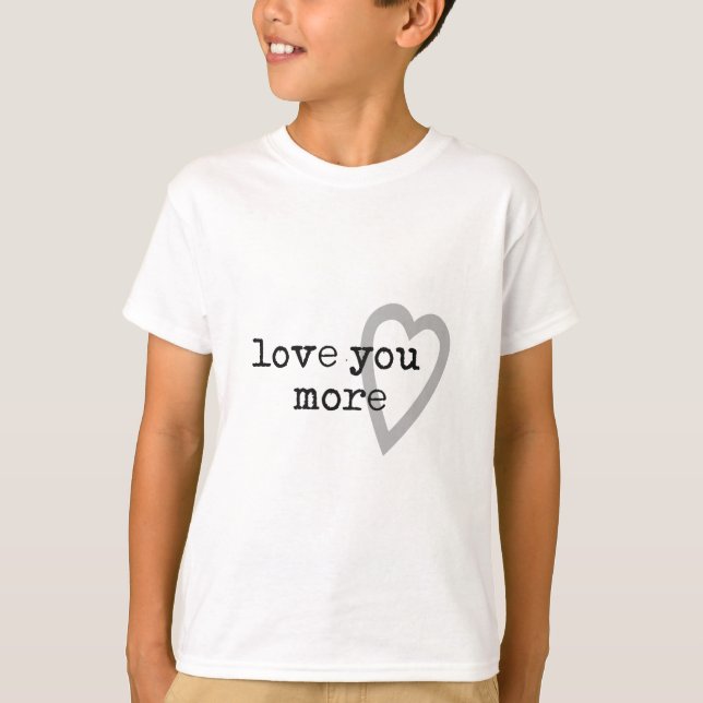 T-shirt vous aimez plus moderne noir blanc gris coeur (Devant)