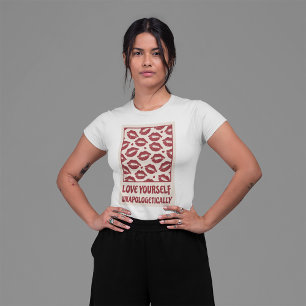 T-shirt Vous aimez sans s'excuser Positivité Rétro